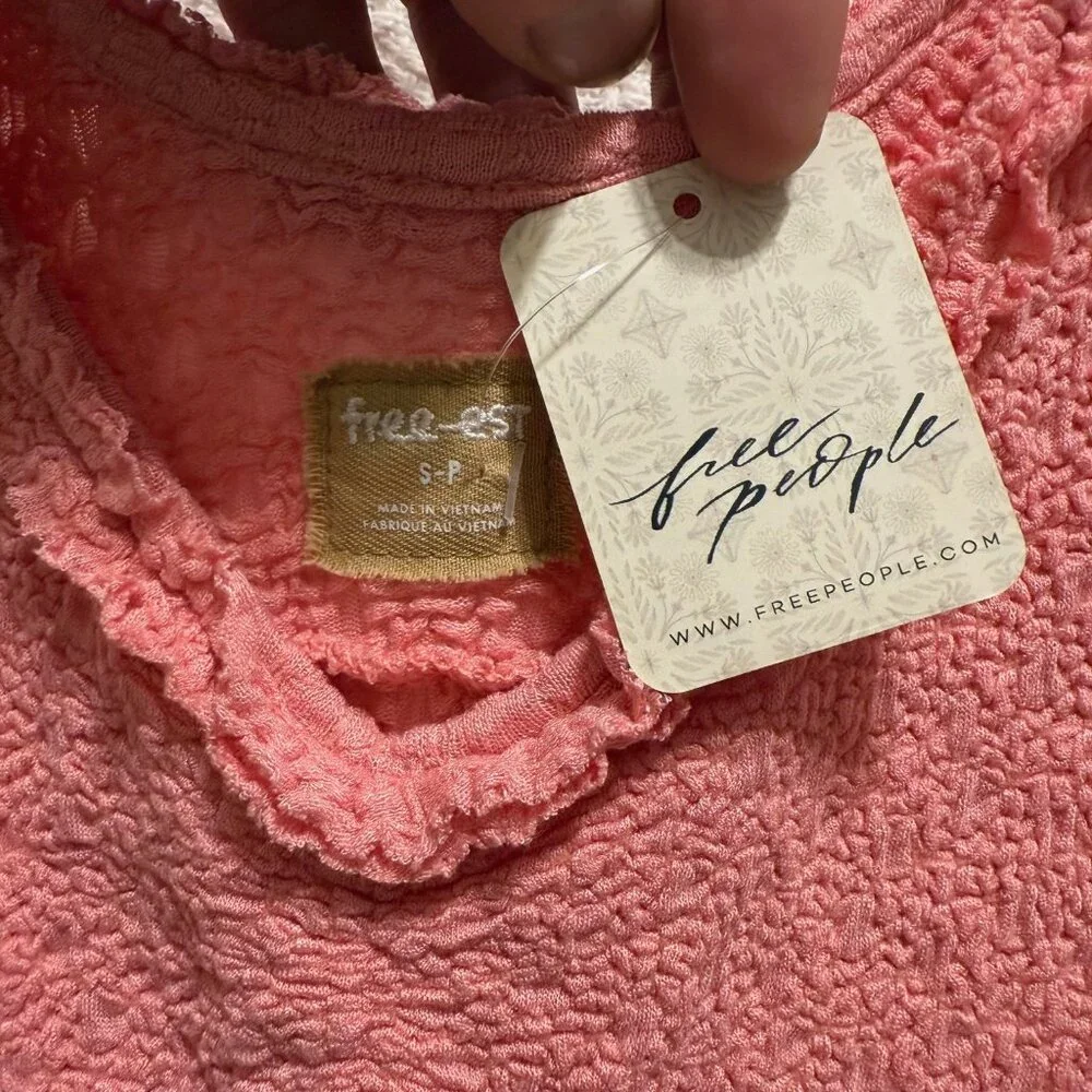NWT Free People Alice Mini Dress in Pink Icing - Size S